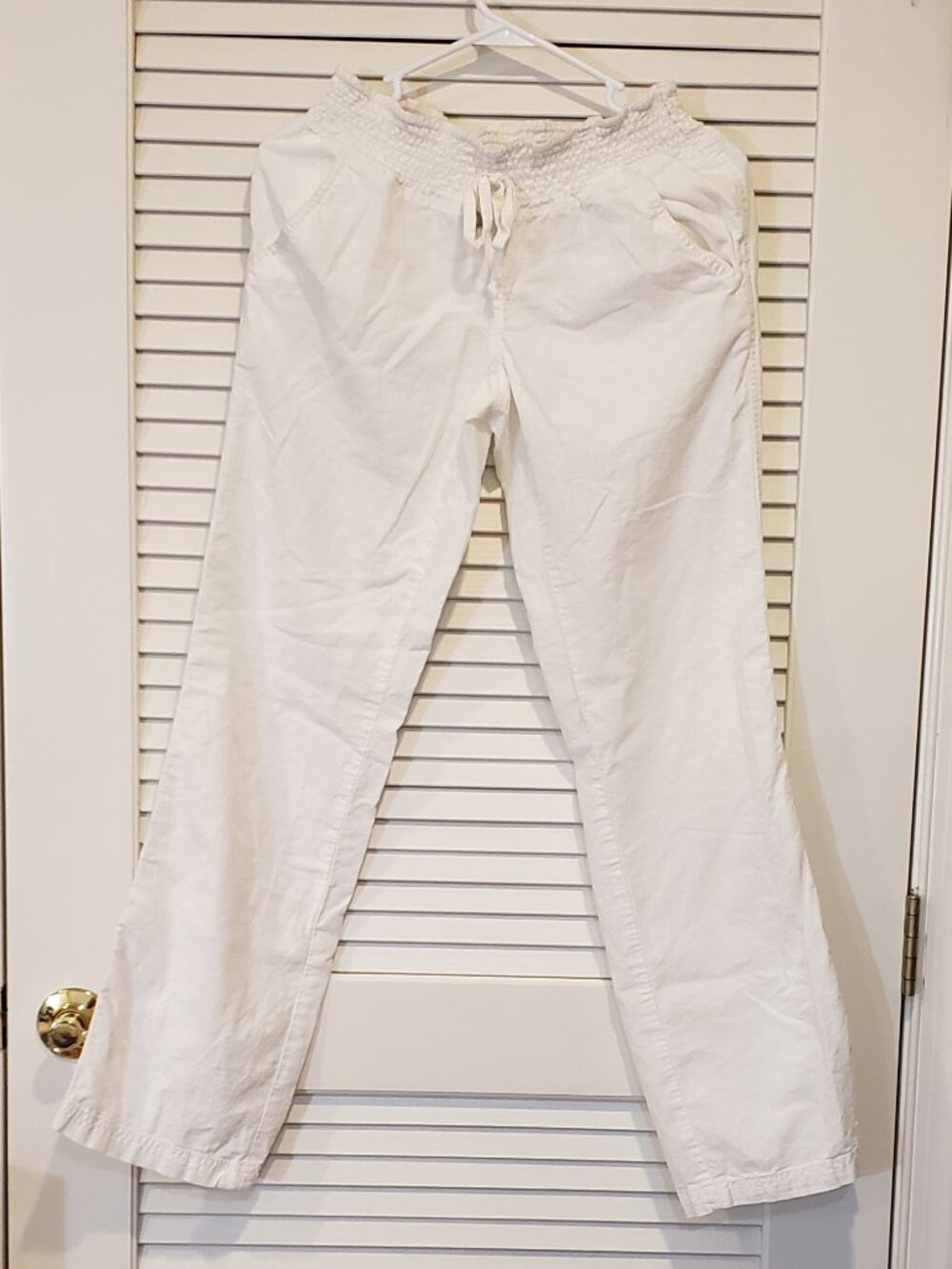 Hang Ten white Lakes Pants in a linen-cotton blend material Y2K Size Small